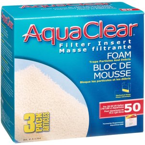 AquaClear Foam Filter Insert, Size 50, 3 count