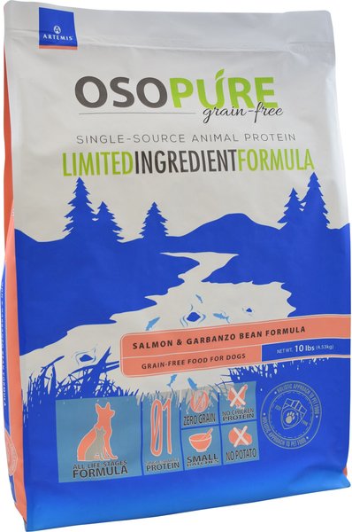Artemis Osopure Salmon & Garbanzo Bean Formula Grain-Free Dry Dog Food, 10-lb bag slide 1 of 4