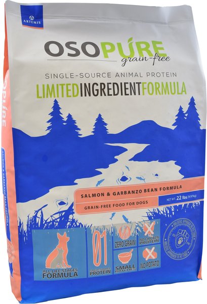 Artemis Osopure Salmon & Garbanzo Bean Formula Grain-Free Dry Dog Food, 22-lb bag slide 1 of 4