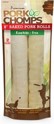 Premium Pork Chomps Baked Rolls Dog Treats, 8-in roll, 2 count