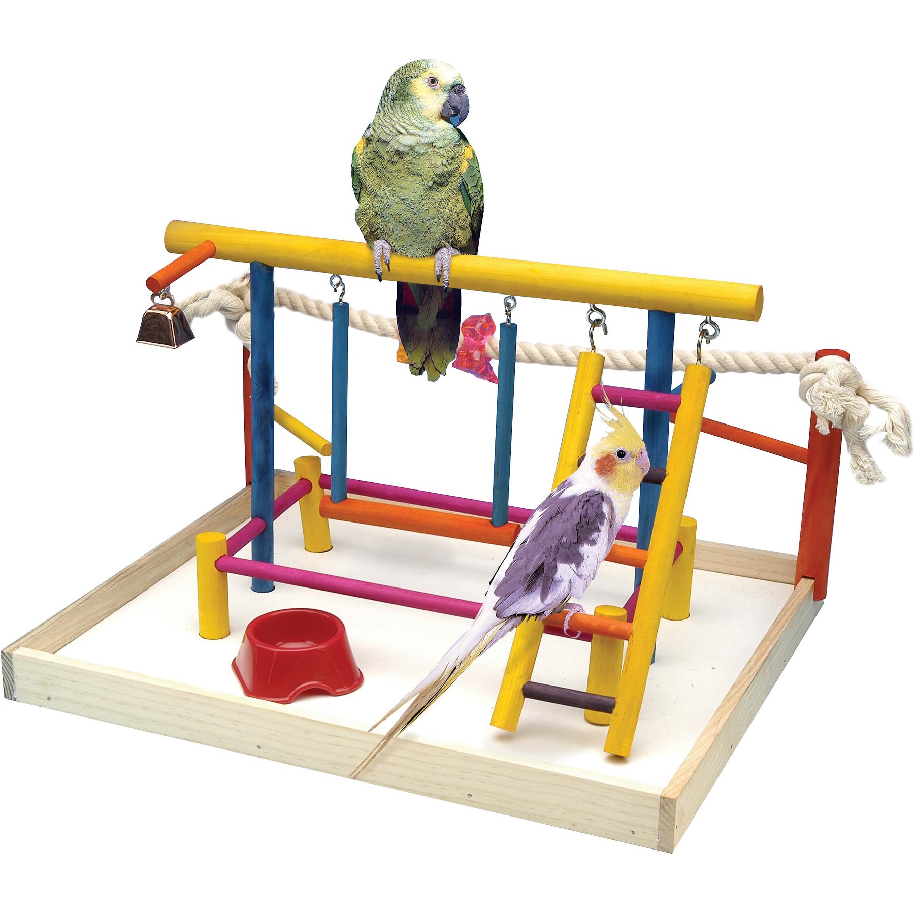 Parrot Rope Perch for Birds, Parrot Toys, Rope Bungee Bird Toy 1 Pack 4  Sizing Options 