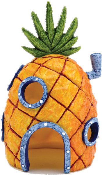 Penn-Plax SpongeBob Pineapple Home Aquarium Ornament, 6.5-in slide 1 of 8