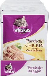 Whiskas Purrfectly Chicken Entree Cat Food Pouches, 3-oz, case of 24