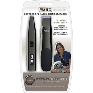 Wahl Touch-Up & Stylique Battery Operated Trimmer Set, Black Chrome