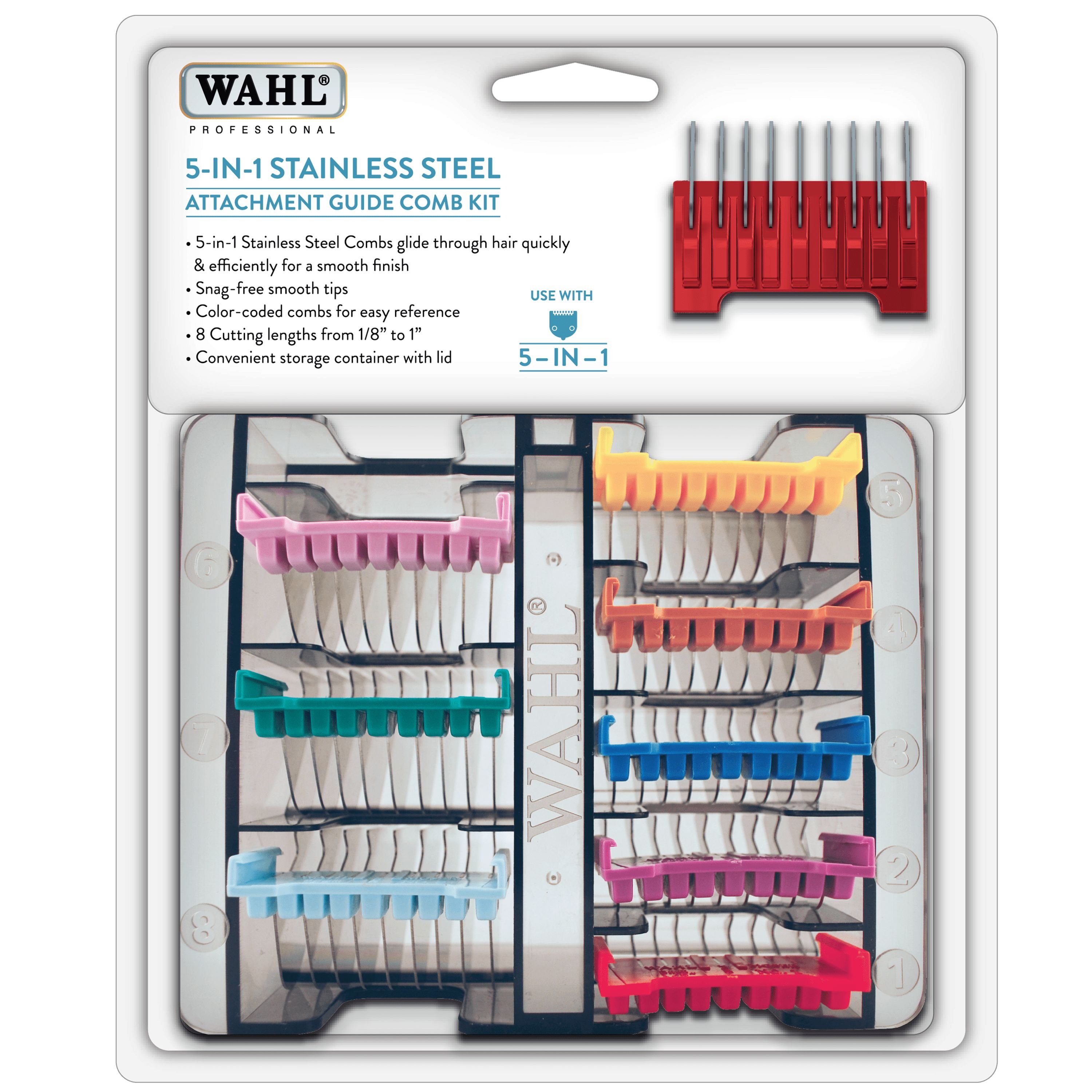 Wahl Stainless Steel Attachment Combs Kit for 5 in 1 Blades