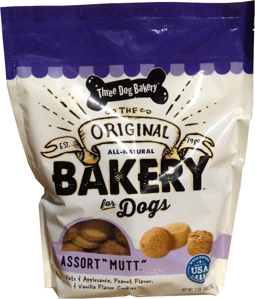 Discontinued - THREE DOG BAKERY AssortMutt Oats & Applesauce, Peanut ...