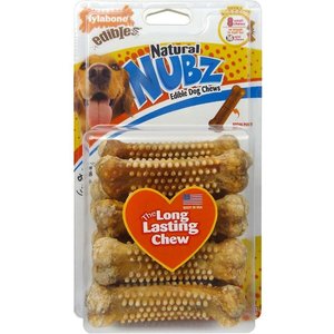 Nylabone Edibles Natural Nubz Chicken Flavor Dog Chew, Small, 8 count