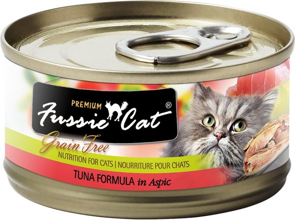 Fussie Cat Premium Tuna Formula in Aspic Grain-Free Canned Cat Food, 2.82-oz, case of 24 slide 1 of 2