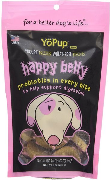 YoPup Happy Belly Biscuits Dog Treats, 7-oz bag slide 1 of 4
