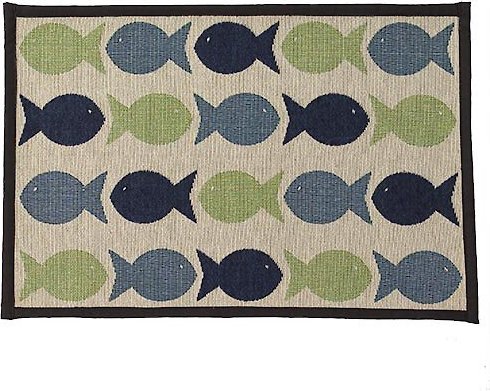 PetRageous Designs Kool Fishes Tapestry Mat, Small slide 1 of 7