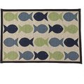 PetRageous Designs Kool Fishes Tapestry Mat, Small