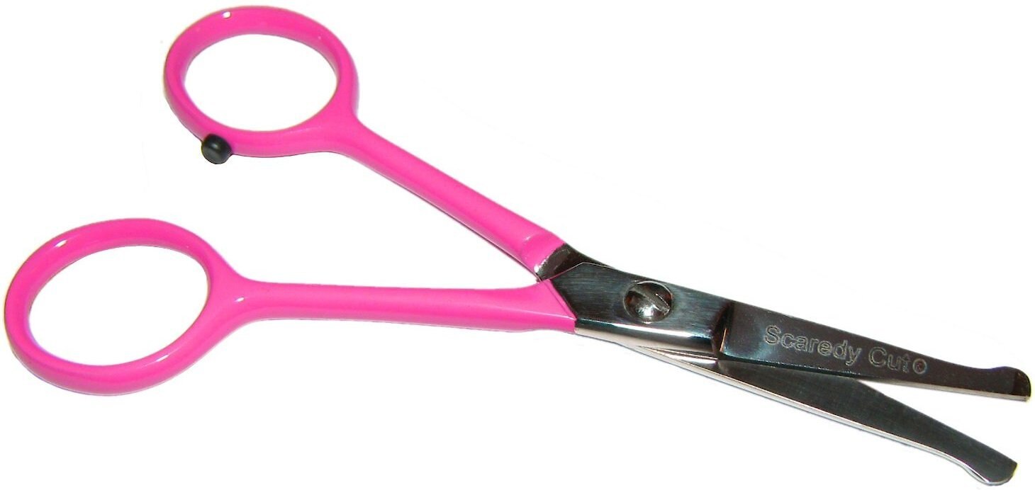 SCAREDY CUT Tiny Trim Pet Grooming Scissors, Pink