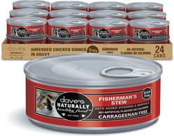 Dave's Pet Food Naturally Healthy Grain-Free Fisherman's Stew Canned Cat Food, 5.5-oz, case of 24
