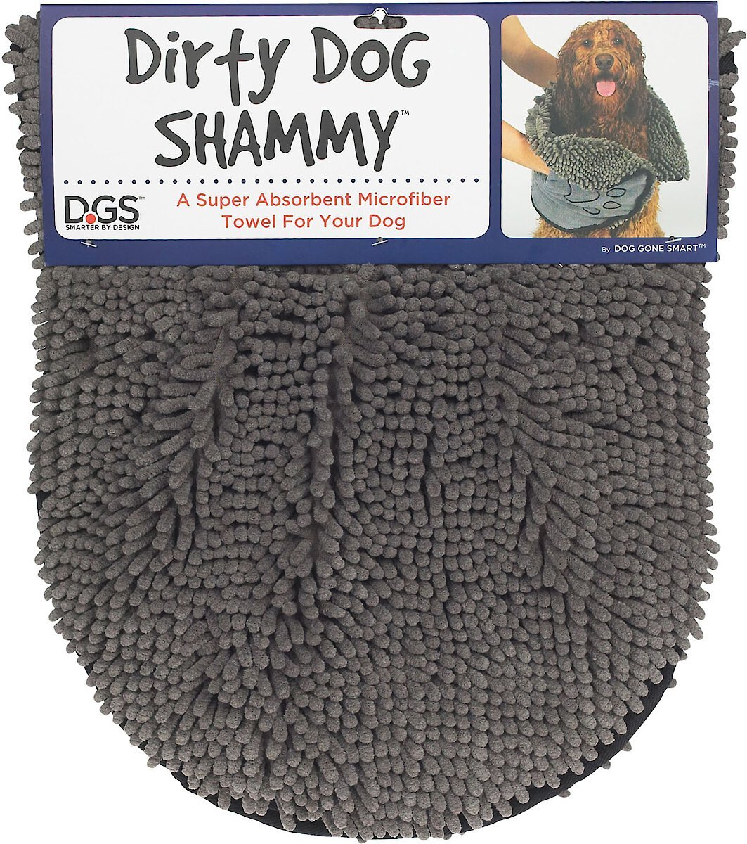 DOG GONE SMART Dirty Dog Shammy Towel, Grey 