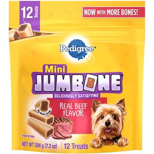 Pedigree Mini Jumbone Real Beef Flavor Dog Treats, 12 count