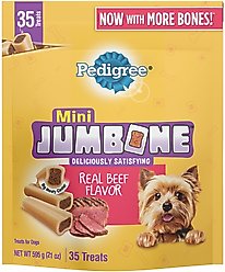 Pedigree Mini Jumbone Real Beef Flavor Dog Treats, 35 count