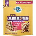 Pedigree Mini Jumbone Real Beef Flavor Dog Treats, 35 count