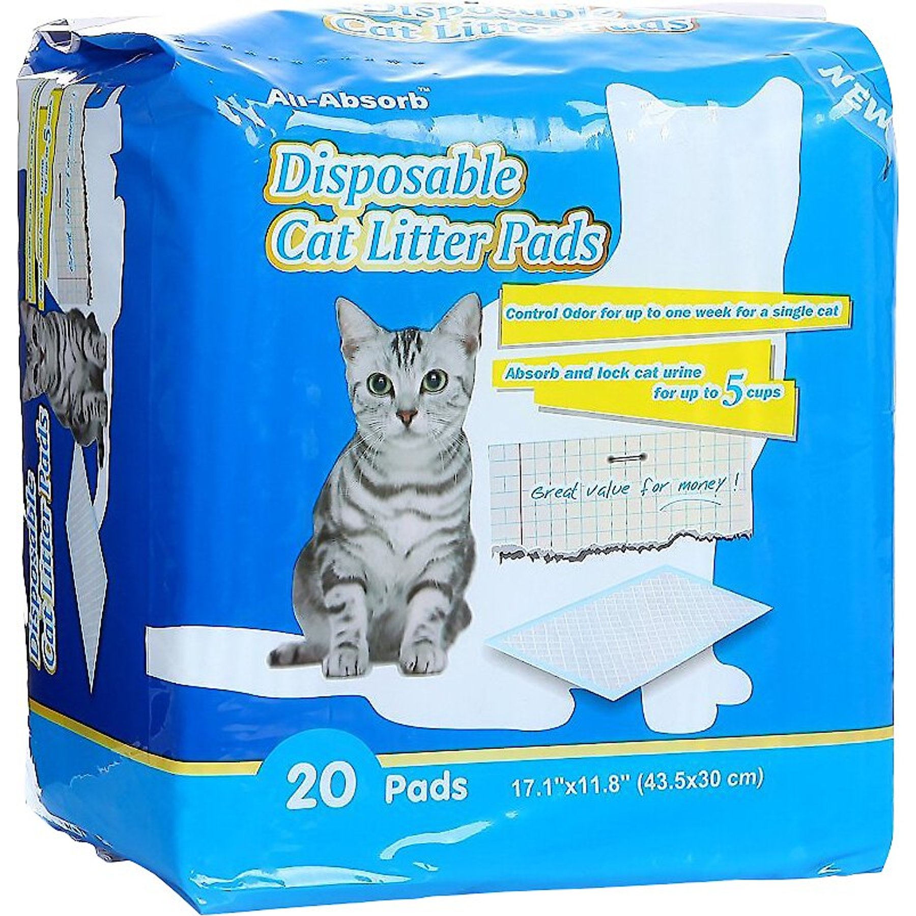 ALL ABSORB Disposable Cat Litter Pads 20 count Chewy