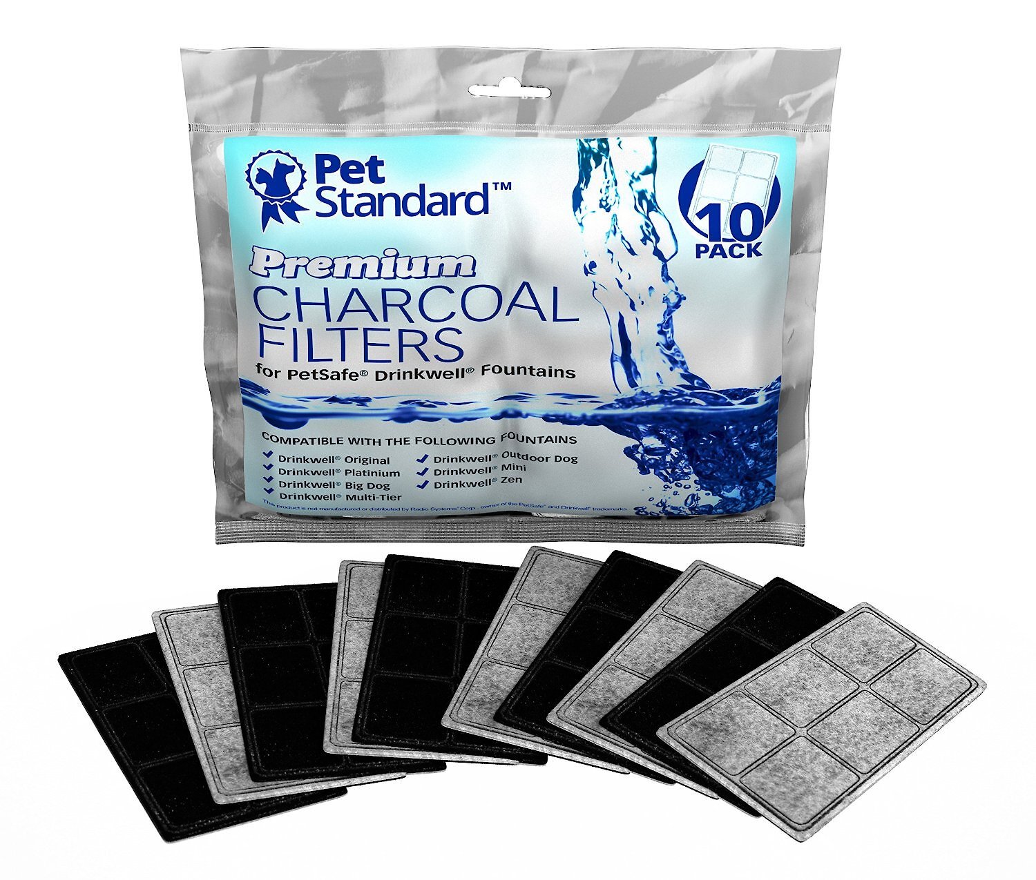 PET STANDARD Premium Charcoal Filters for PetSafe Drinkwell Fountains