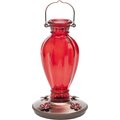 Perky-Pet Daisy Vase Vintage Glass Hummingbird Feeder, Red