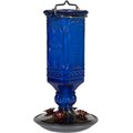 Perky-Pet Antique Glass Bottle Hummingbird Feeder, Cobalt Blue