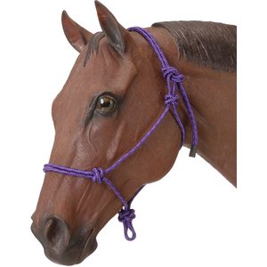 Tough 1 Knotted Rope & Twisted Crown Training Halter Black
