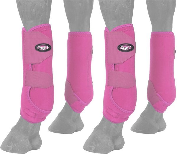 Tough-1 Extreme Vented Horse Sport Boots Set, Pink, Small slide 1 of 4