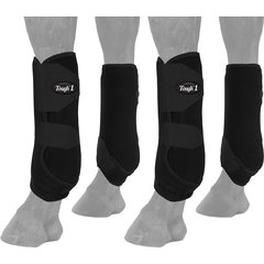 Tough-1 Extreme Vented Horse Sport Boots Set, Black, Medium