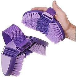 Tough-1 Great Grips Flex Finishing Horse Brush, Purple