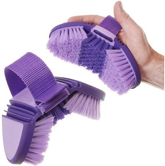 Tough-1 Great Grips Flex Finishing Horse Brush, Purple slide 1 of 3