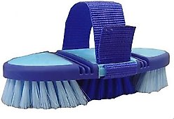 Tough-1 Great Grips Flex Finishing Horse Brush, Blue