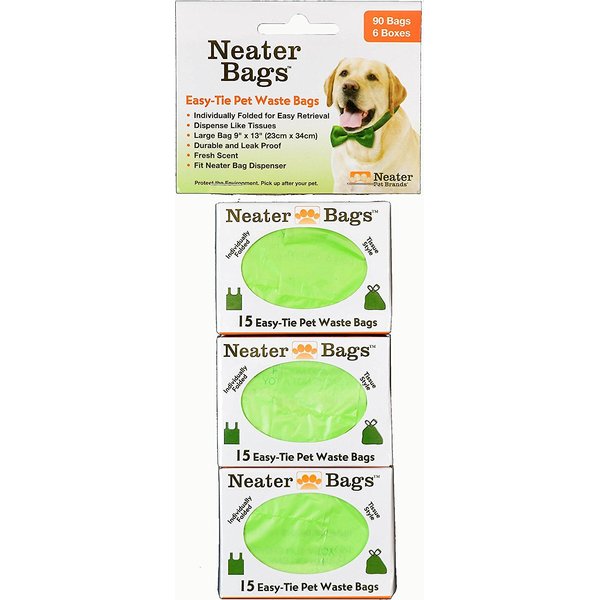 Neater Pets Neater Bags Easy-Tie Tissue-Like Dispensing Pet Waste Refill Bags