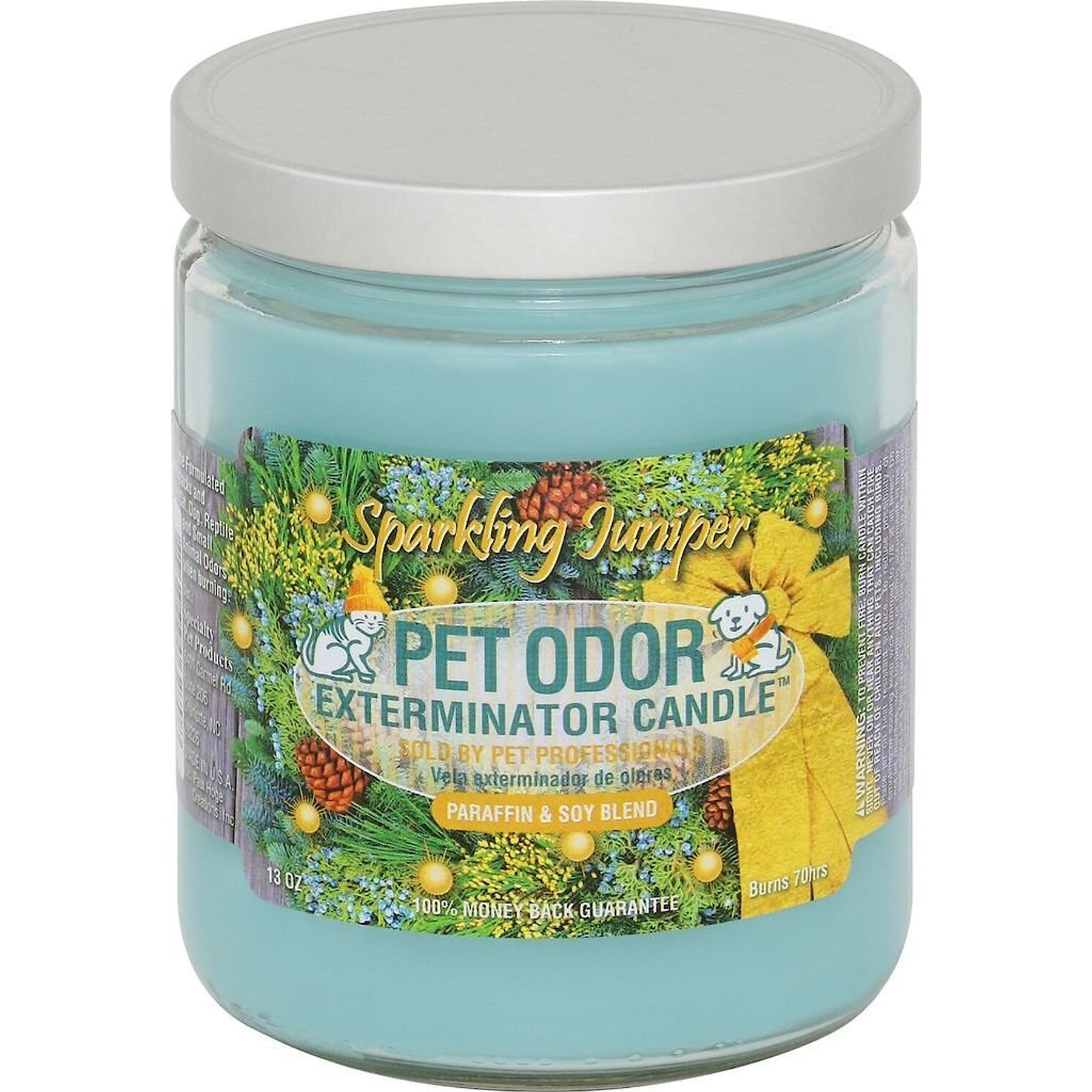 Pet Odor Exterminator Sparkling Juniper Deodorizing Candle, 13-oz jar