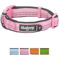 Blueberry Pet 3M Spring Pastel Polyester Reflective Dog Collar, Baby Pink, Small: 12 to 16-in neck, 5/8-in wide