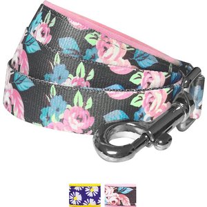 Blueberry Pet Floral Prints Polyester Dog Leash, Rose, Small: 5-ft long, 5/8-in wide