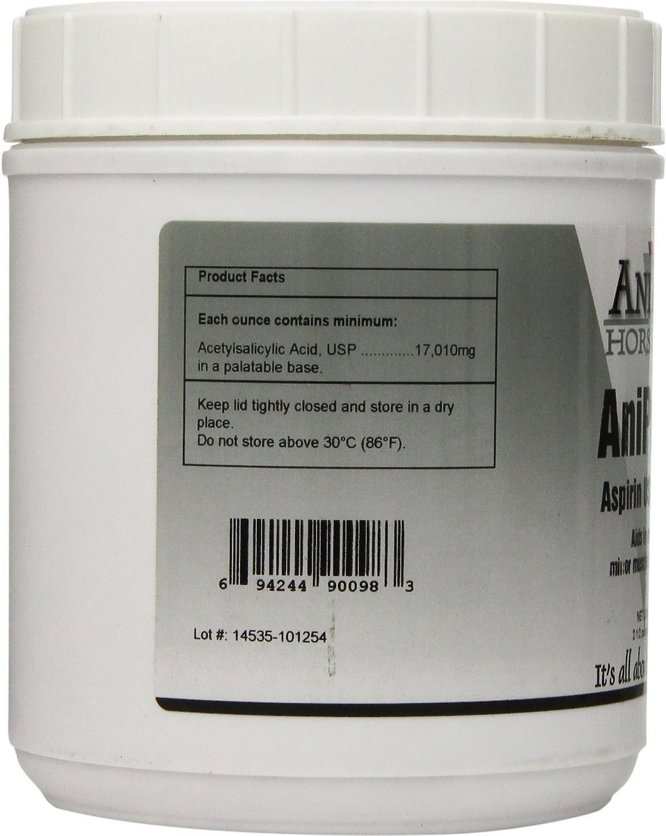 ANIMED AniPrin F Aspirin USP Powder for Horses, 2.5lb tub