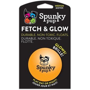 Spunky Pup Fetch & Glow Ball Dog Toy, Medium