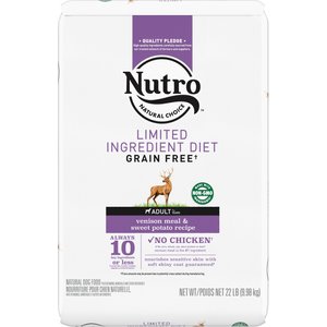 Nutro Limited Ingredient Diet Sensitive Support with Real Venison Meal & Sweet Potato Grain-Free Adult Dry Dog Food, 22-lb bag