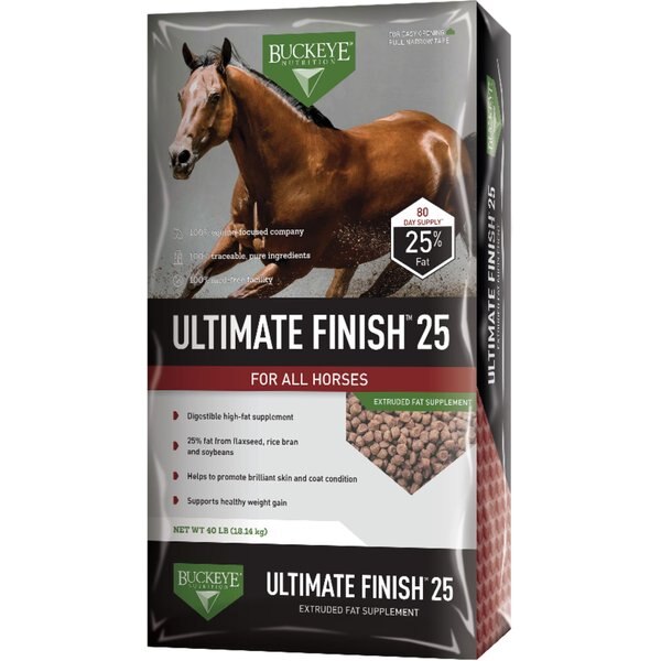 TRIBUTE EQUINE NUTRITION K Finish High Fat Horse Feed, 40lb bag