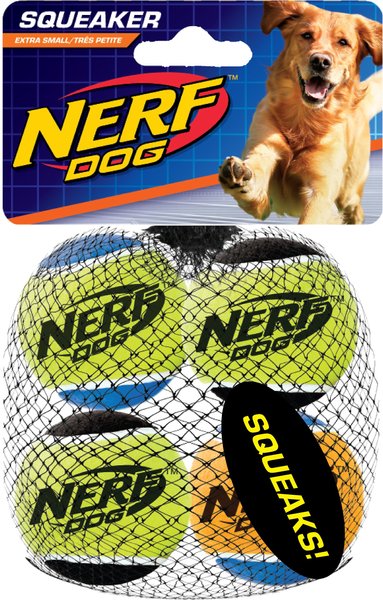 Nerf Dog Tennis Balls Dog Toy, 4 Pack, X-Small slide 1 of 5