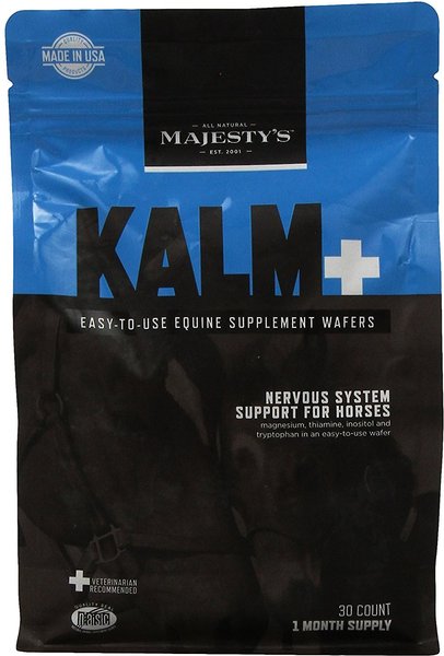 Majesty's Kalm+ Nervous System Support Apple Flavor Wafers Horse Supplement, 30 count slide 1 of 4