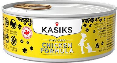 KASIKS Cage Free Chicken Formula Grain Free Canned Cat Food 5.5