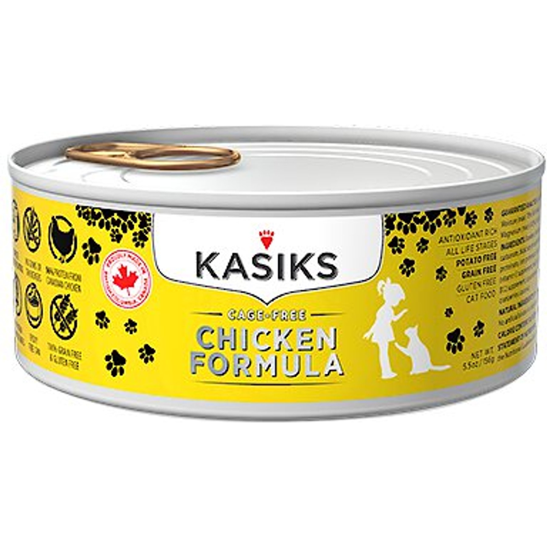 KASIKS Cage Free Chicken Formula Grain Free Canned Cat Food