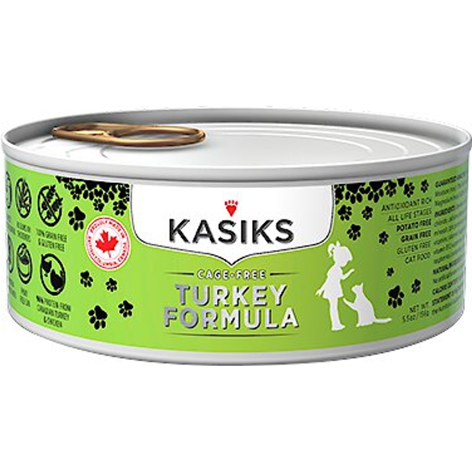 KASIKS Cage Free Turkey Formula Grain Free Canned Cat Food