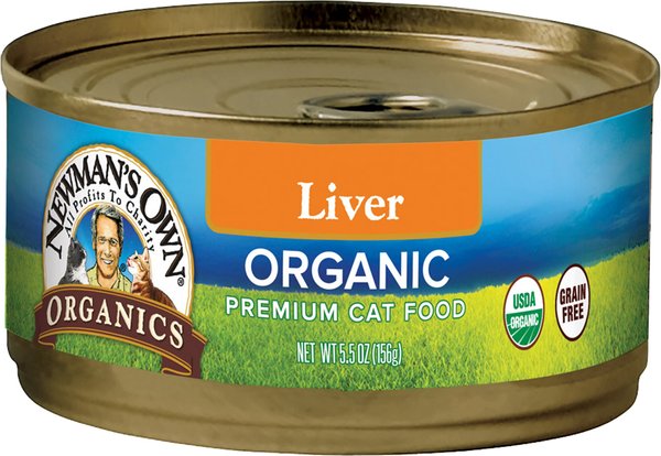 NEWMAN S OWN Organics Grain Free Liver Canned Cat Food 5.5 oz