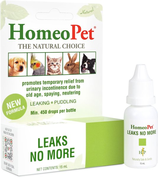 HomeoPet Leaks No More Homeopathic Medicine for Incontinence for Birds Cats Dogs Small Pets