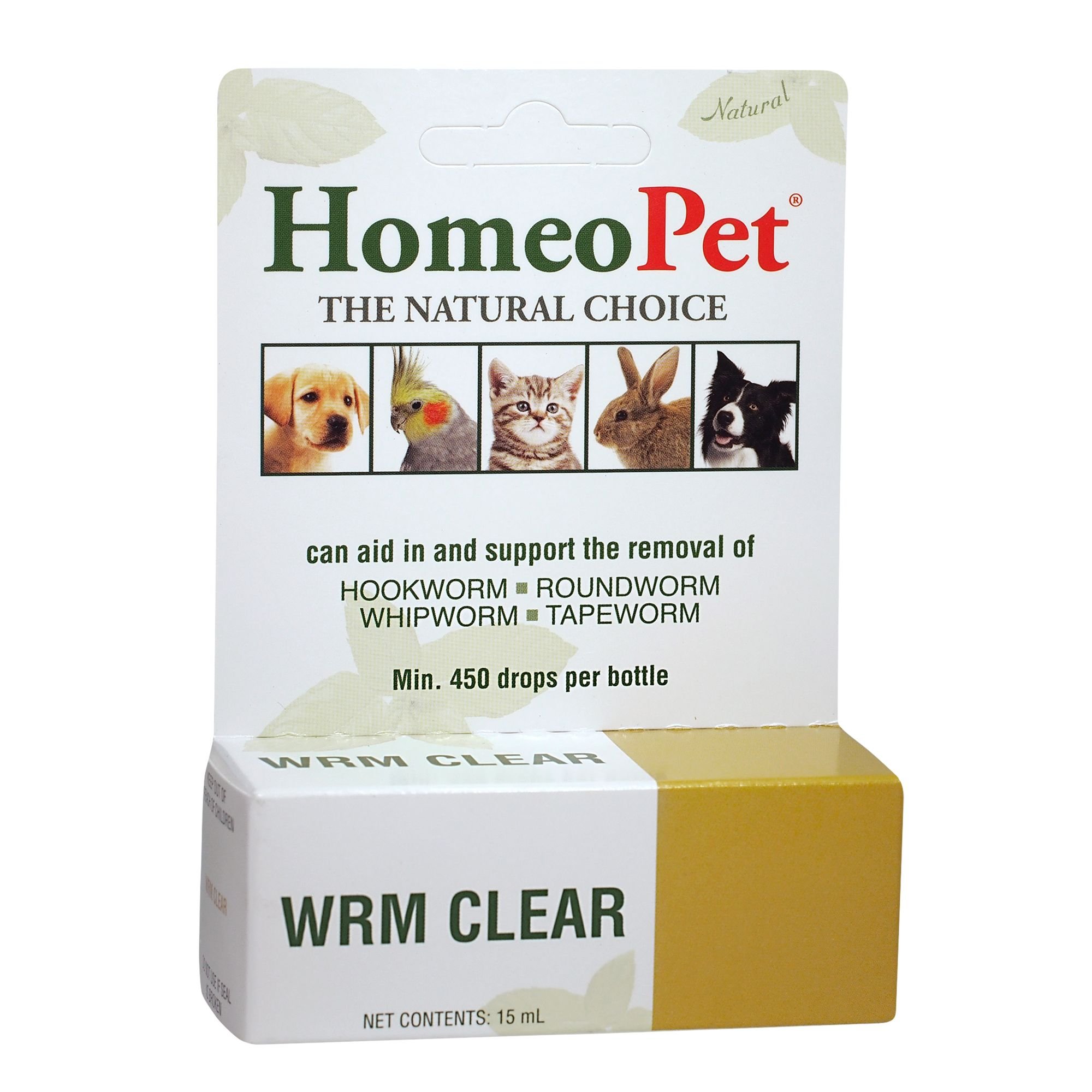 HOMEOPET WRM Clear Dewormer for Hookworms, Roundworms, Tapeworms ...