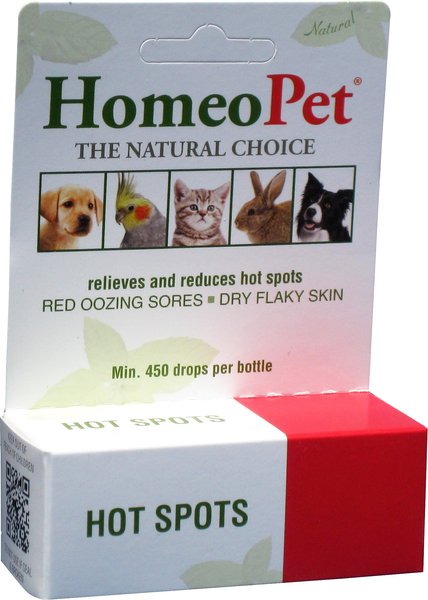 HomeoPet Hot Spots Homeopathic Medicine for Hot Spots for Birds, Cats, Dogs & Small Pets, 450 drops slide 1 of 3