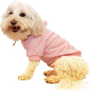 Pet Life French Terry Hooded Dog Sweater, Small, Pink