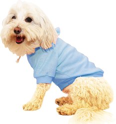 Pet Life French Terry Hooded Dog Sweater, Large, Blue